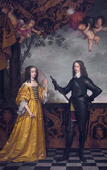 Gerard van Honthorst Willem II (1626-50), prince of Orange, and his wife Maria Stuart France oil painting art